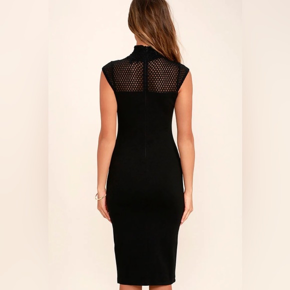 Lulus Detail Therapy Black Bodycon Midi Dress - Picture 6 of 8